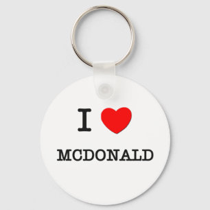 I Love Mcdonald Key Ring