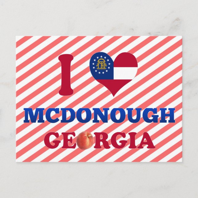 I Love McDonough, Georgia Postcard (Front)
