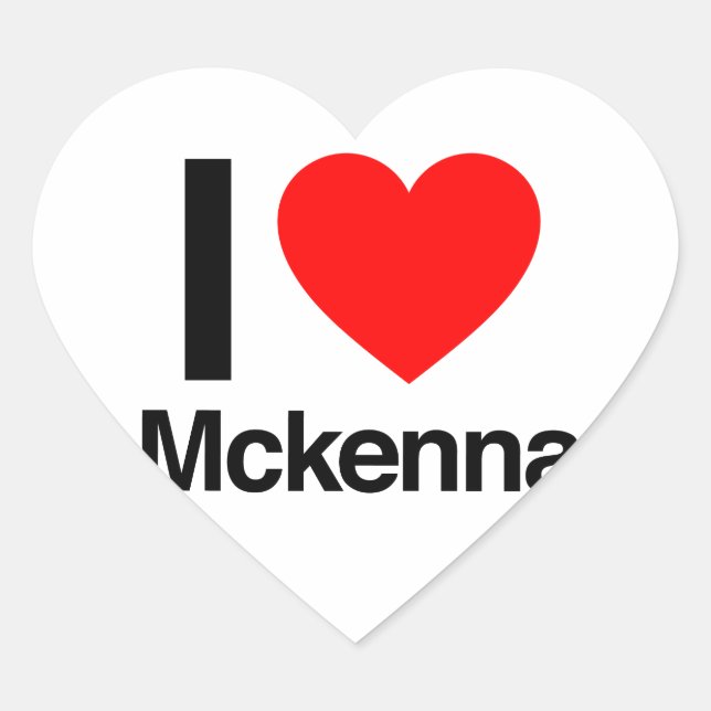 i love mckenna heart sticker (Front)