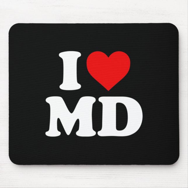 I Love Md Heart Maryland  Mouse Pad (Front)
