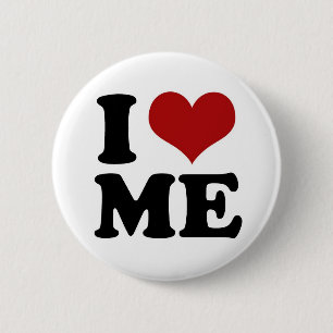 I LOVE ME - button