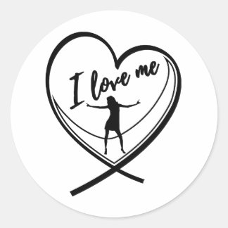 I love me classic round sticker