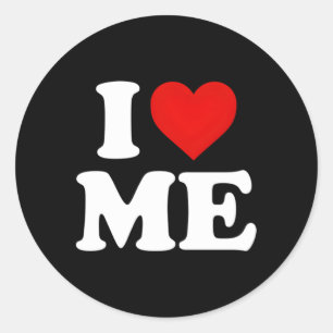 I Love Me He Maine Classic Round Sticker