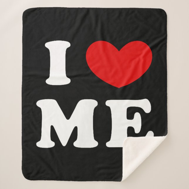 I LOVE ME SHERPA BLANKET (Front)