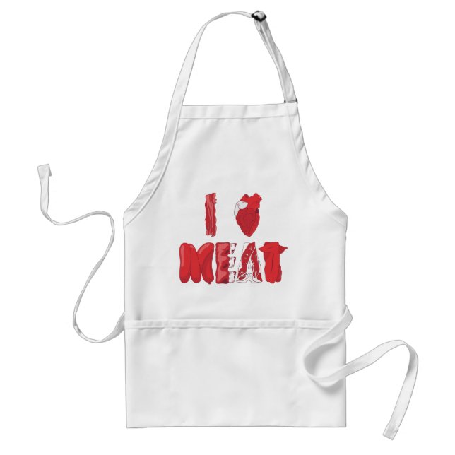 I Love Meat Apron (Front)