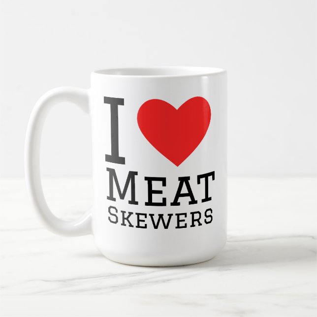 I love meat skewers coffee mug (Left)