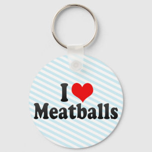 I Love Meatballs Key Ring