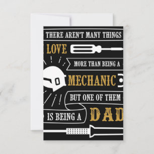I love mechanic dad Mechanic Canvas RSVP Card