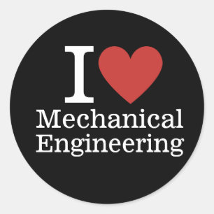 I ❤️ Love Mechanical Engineering - Student/Faculty Classic Round Sticker