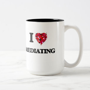 I Love Mediating Two-Tone Coffee Mug
