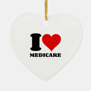 I LOVE MEDICARE CERAMIC TREE DECORATION