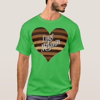 I Love Melanin Heart Valentines Day T-Shirt