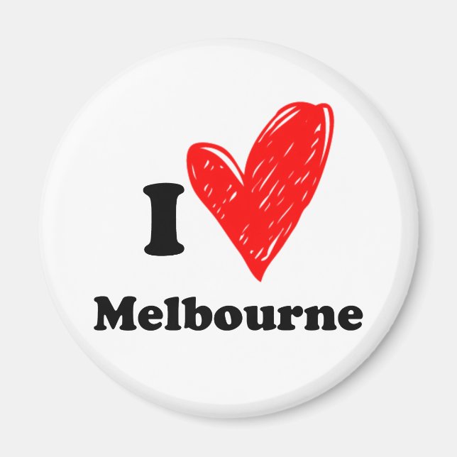 I Love Melbourne Magnet (Front)