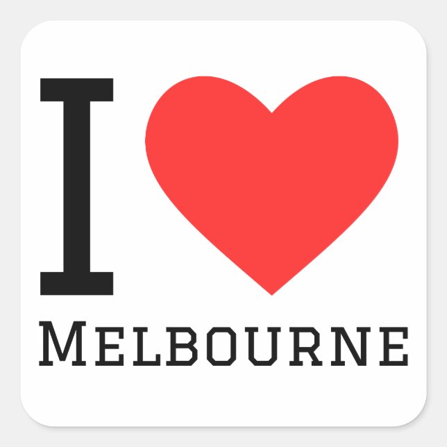 I love Melbourne  Square Sticker (Front)