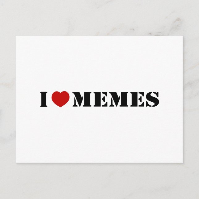 I Love Memes Postcard (Front)