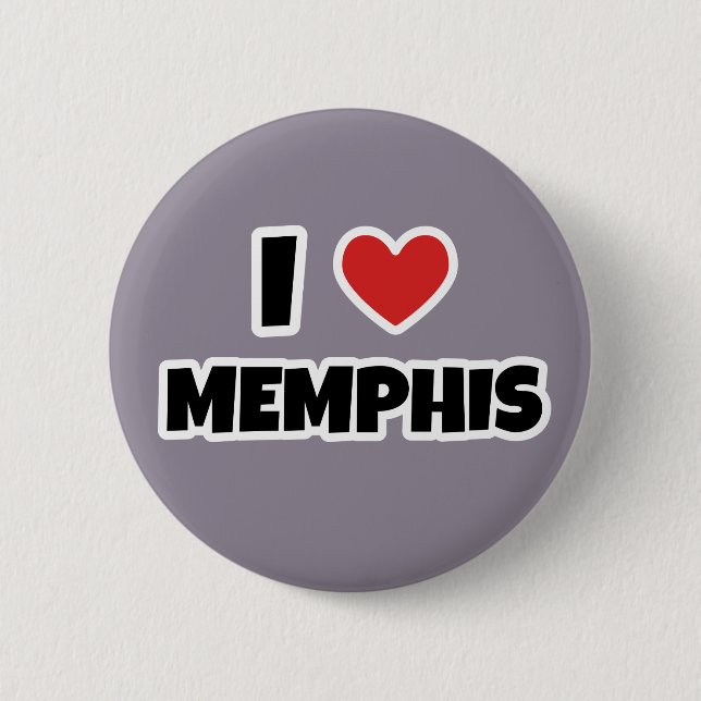 I love Memphis 6 Cm Round Badge (Front)