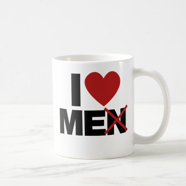 I Love Men Coffee Mug (Right)
