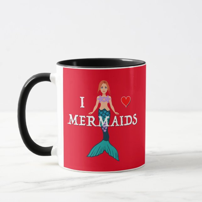 I Love Mermaids Design - Combo Mug (Left)
