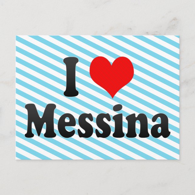 I Love Messina, Italy Postcard (Front)