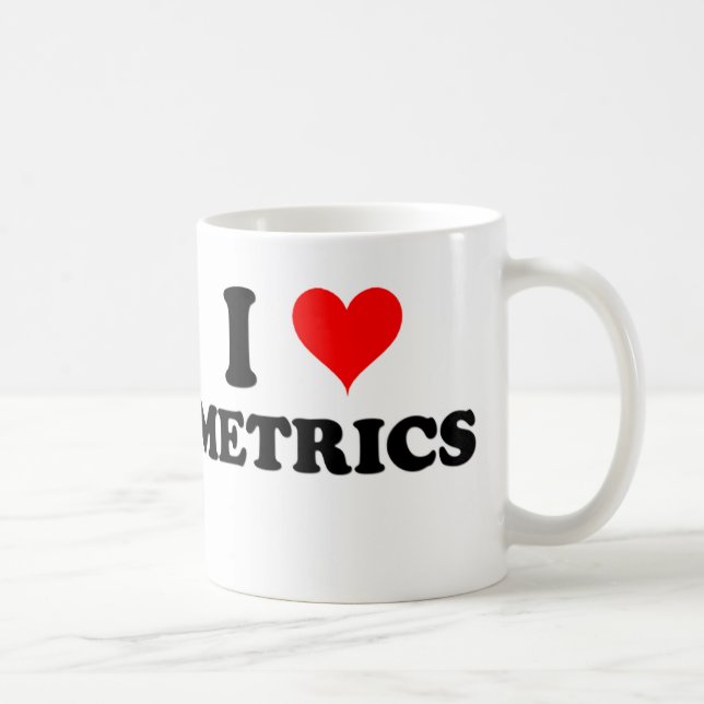 I Love Metrics Coffee Mug (Right)
