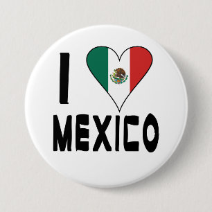 I Love Mexico 7.5 Cm Round Badge