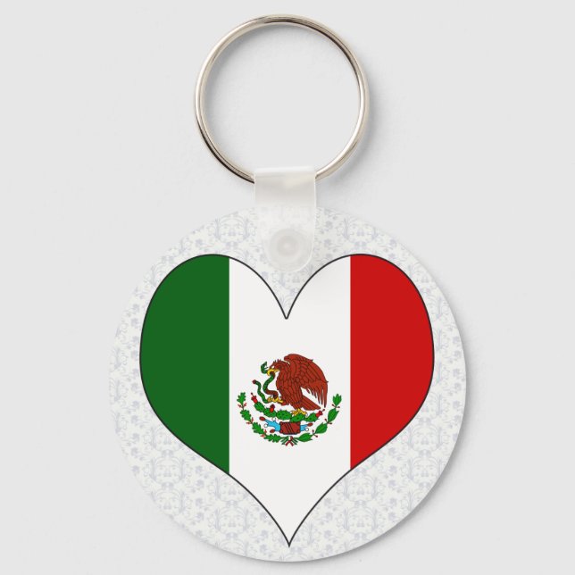 I Love Mexico Key Ring (Front)