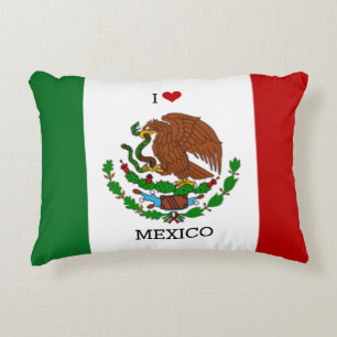 i love mexico - mexican flag, decorative cushion