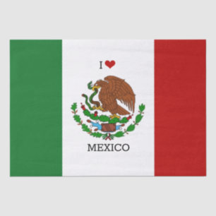 i love mexico - mexican flag tissue paper