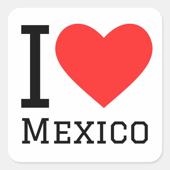 I love mexico square sticker (Front)