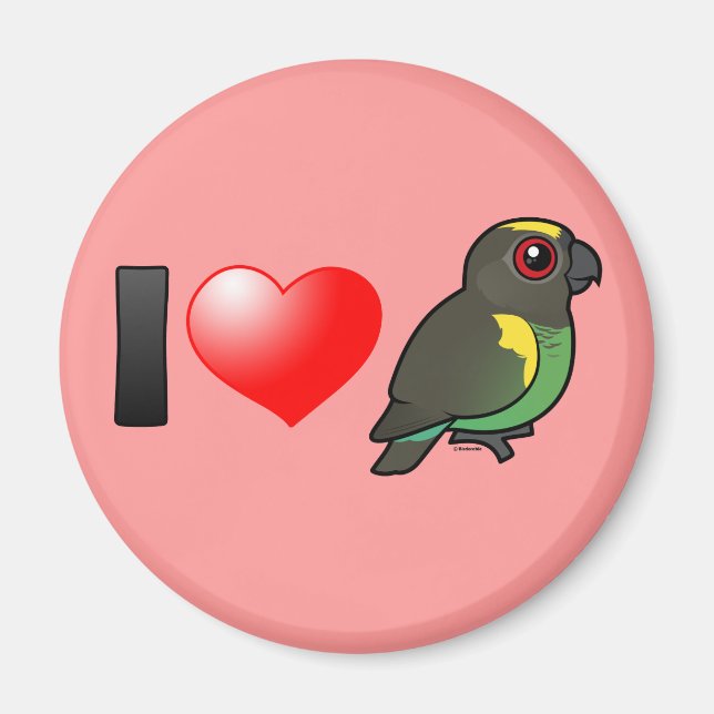 I Love Meyer's Parrots Magnet (Front)