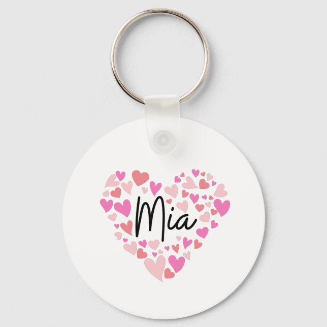 I love Mia Key Ring (Front)
