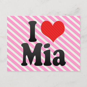 I Love Mia Postcard