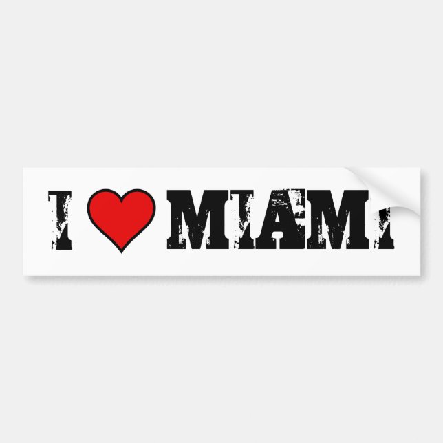 ~I Love Miami~ BUMPER STICKER (Front)