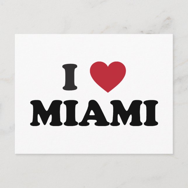 I Love Miami Florida Postcard (Front)