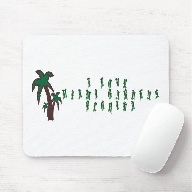 I Love Miami Gardens Florida Mouse Pad (With Mouse)