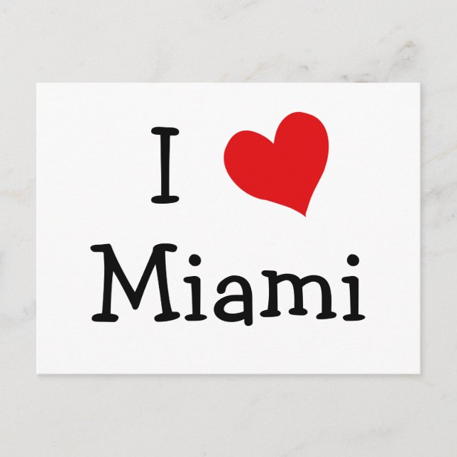 I Love Miami Postcard (Front)