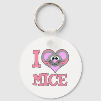 I Love mice Key Ring