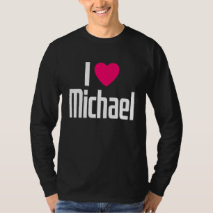 I Love Michael Pink Heart I Heart Michael T-Shirt