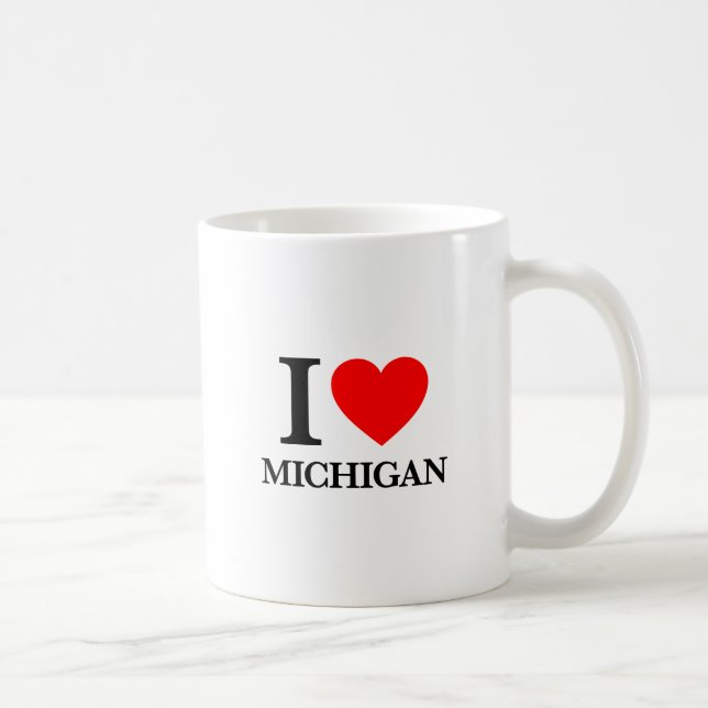 I Love Michigan Coffee Mug (Right)