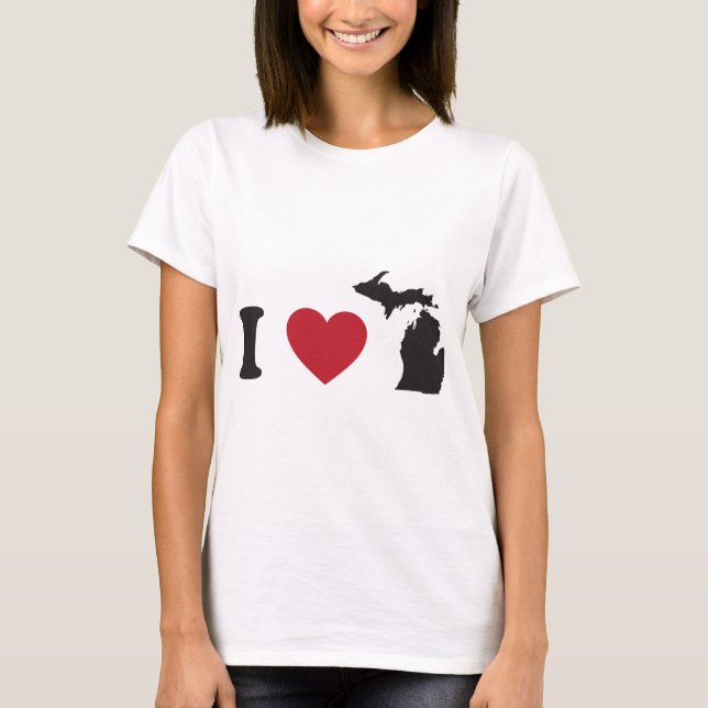 I Love Michigan T-Shirt (Front)
