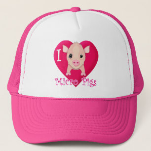 I Love Micro Pigs Trucker Hat