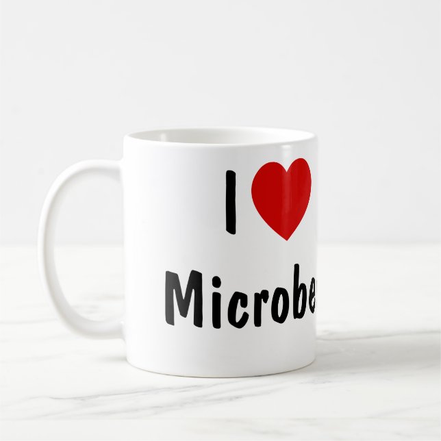 I Love Microbes Coffee Mug (Left)