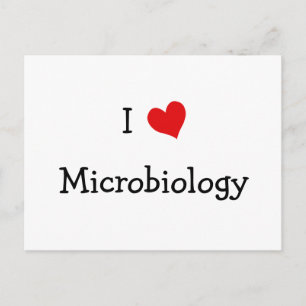 I Love Microbiology Postcard