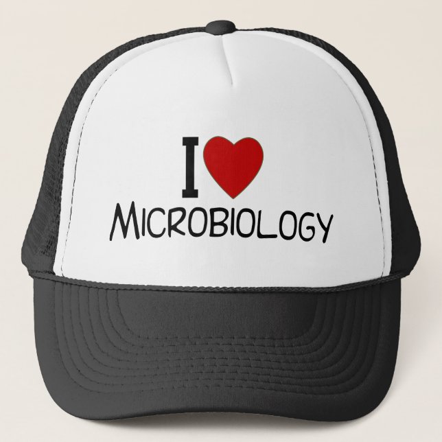 I Love Microbiology Trucker Hat (Front)