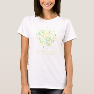 I Love Microbiology Virology And Biology Science L T-Shirt