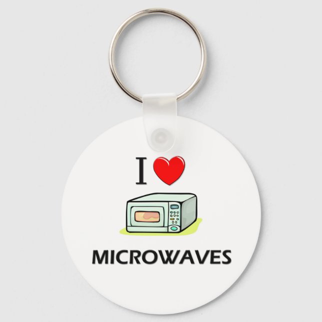 I Love Microwaves Key Ring (Front)