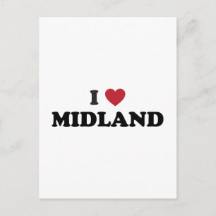 I Love Midland Texas Postcard