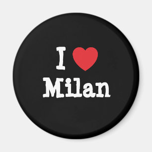 I love Milan heart custom personalised Magnet