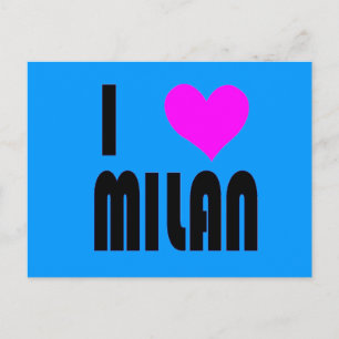 I Love Milan Italy postcard