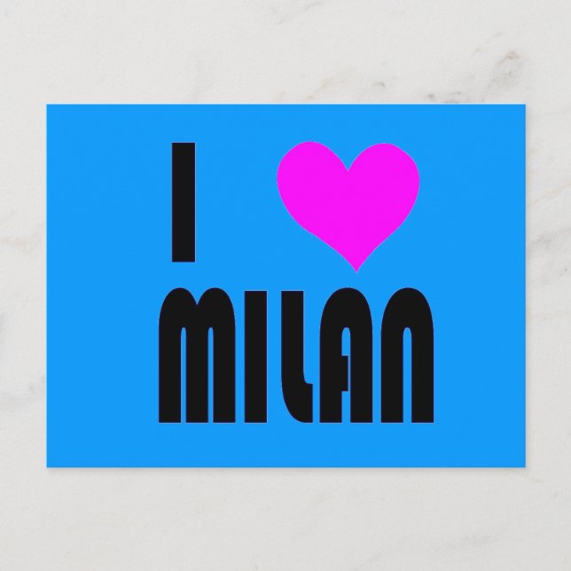 I Love Milan Italy postcard (Front)
